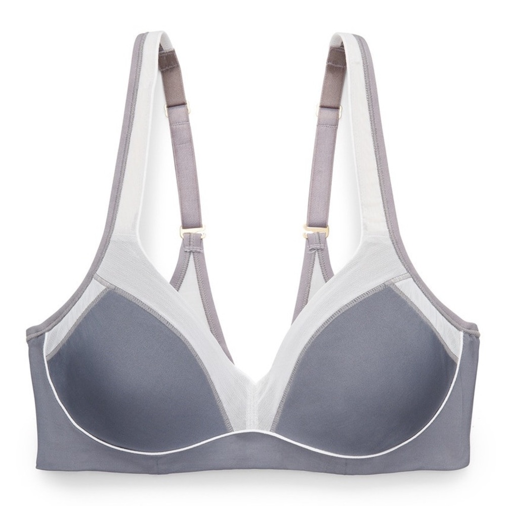 NATORI Zen Contour Convertible Sports Bra - NWTS - Feather Grey - 34C